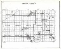 Hamlin County, Brantford, Oxford, Castlewood, Dixon, Opdahl, Hayti, Florence, Dempster, Garfield, South Dakota State Atlas 1930c
